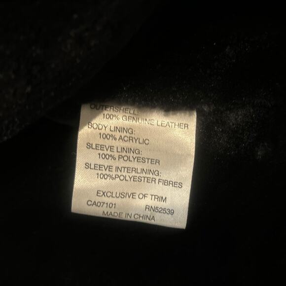 UTEX DESIGN UD Genuine Suede Faux Fur Collar Cuffs & Lining Jacket Black M - Picture 4 of 7